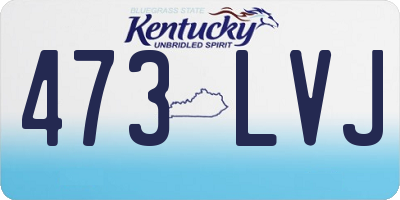 KY license plate 473LVJ