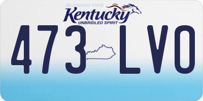 KY license plate 473LVO