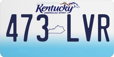 KY license plate 473LVR