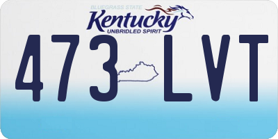 KY license plate 473LVT