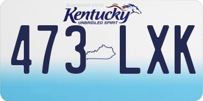 KY license plate 473LXK