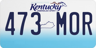 KY license plate 473MOR