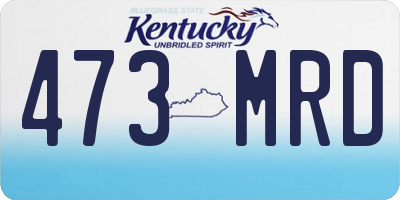 KY license plate 473MRD