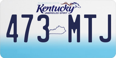 KY license plate 473MTJ