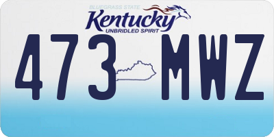 KY license plate 473MWZ