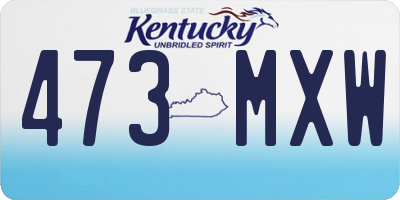 KY license plate 473MXW