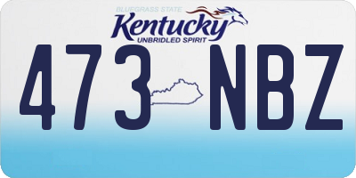 KY license plate 473NBZ