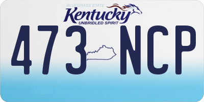 KY license plate 473NCP
