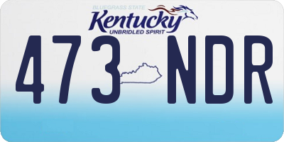 KY license plate 473NDR