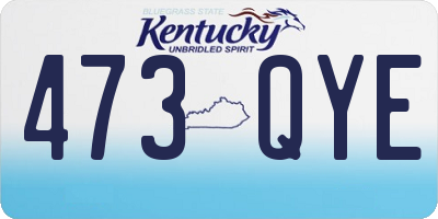 KY license plate 473QYE