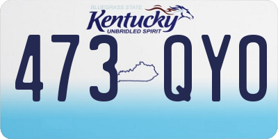 KY license plate 473QYO