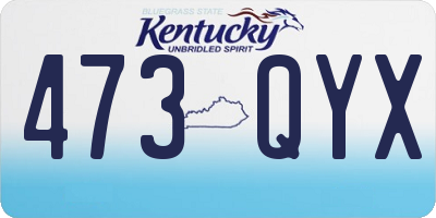 KY license plate 473QYX