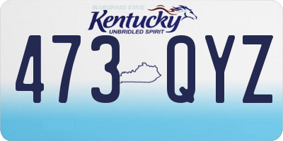 KY license plate 473QYZ