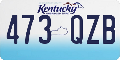 KY license plate 473QZB