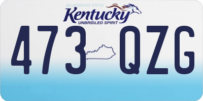 KY license plate 473QZG