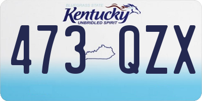 KY license plate 473QZX