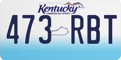 KY license plate 473RBT
