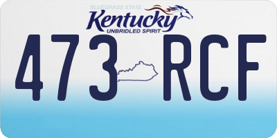 KY license plate 473RCF