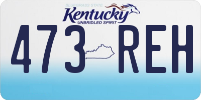 KY license plate 473REH