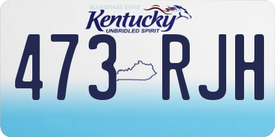 KY license plate 473RJH