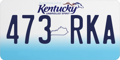 KY license plate 473RKA
