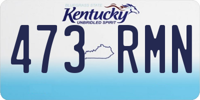 KY license plate 473RMN