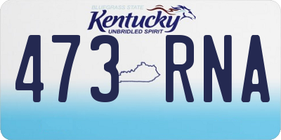 KY license plate 473RNA