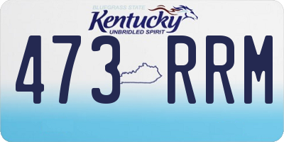 KY license plate 473RRM