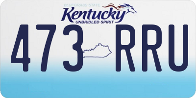 KY license plate 473RRU
