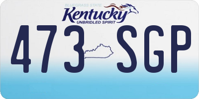 KY license plate 473SGP