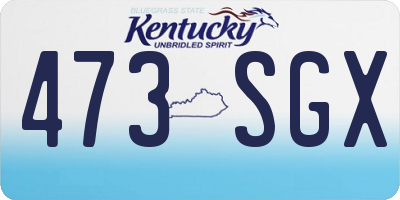 KY license plate 473SGX