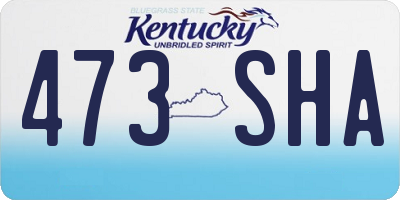 KY license plate 473SHA