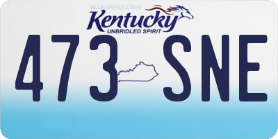 KY license plate 473SNE
