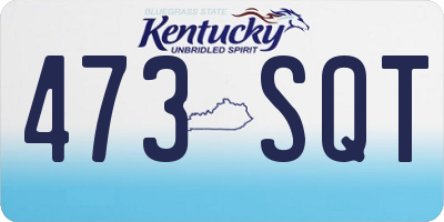 KY license plate 473SQT