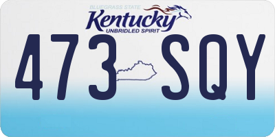 KY license plate 473SQY