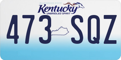 KY license plate 473SQZ