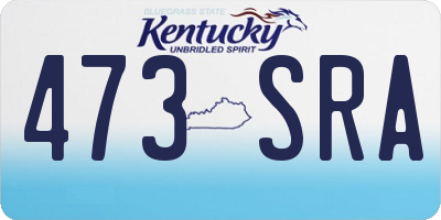 KY license plate 473SRA