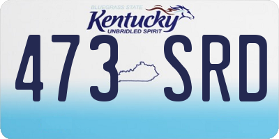KY license plate 473SRD