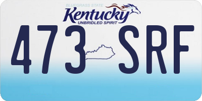 KY license plate 473SRF