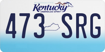 KY license plate 473SRG