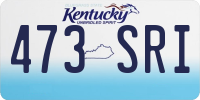 KY license plate 473SRI