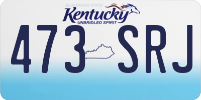KY license plate 473SRJ