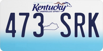 KY license plate 473SRK