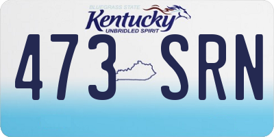 KY license plate 473SRN