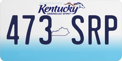 KY license plate 473SRP