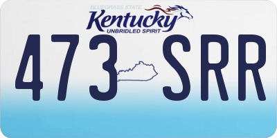 KY license plate 473SRR