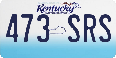 KY license plate 473SRS