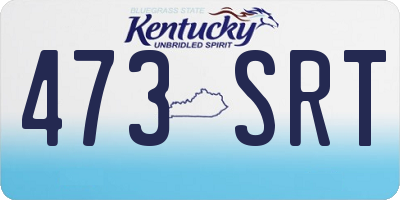 KY license plate 473SRT