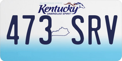 KY license plate 473SRV