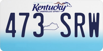 KY license plate 473SRW